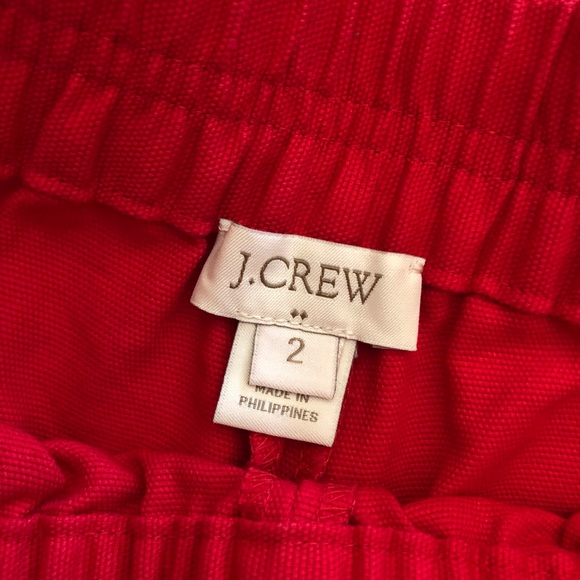 NWOT red woven J. Crew shorts - Picture 4 of 4